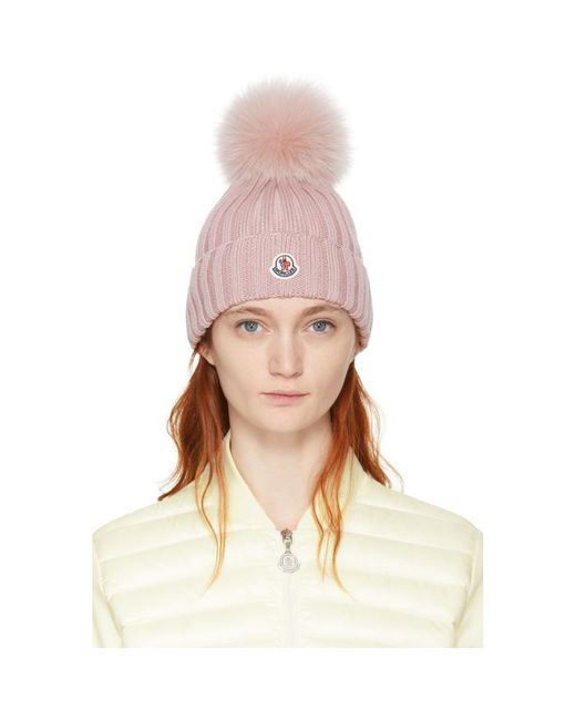 moncler hat womens pink