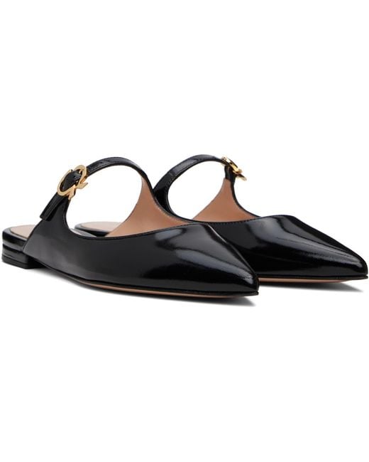 Gianvito Rossi Ribbon Jane Slide Loafers in Black | Lyst