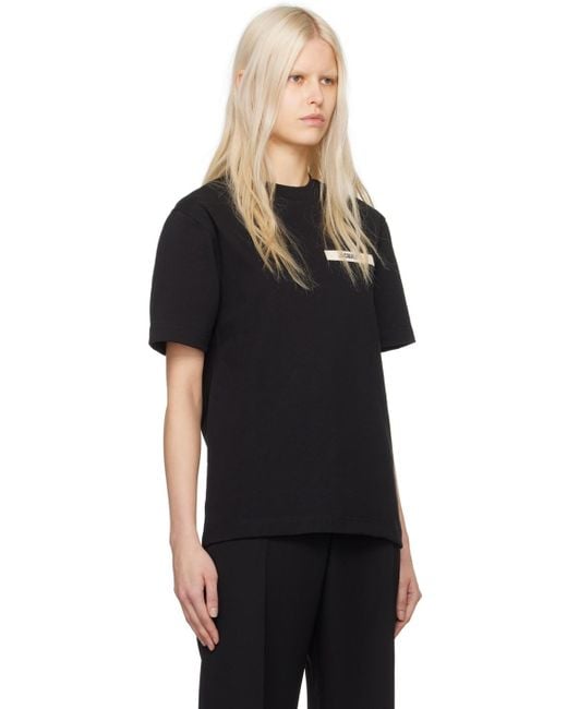 Jacquemus Black Les Classiques 'le T-shirt Gros Grain' T-shirt