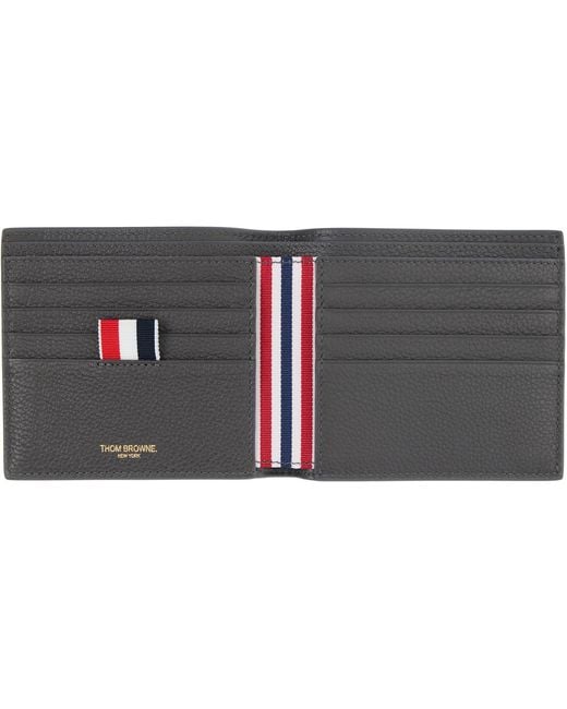 Thom Browne Black Thom E Pebble Grain Bifold Wallet for men