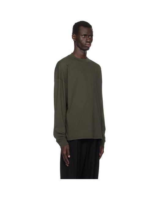 The Row Black Mock-Neck Drago Cotton Jersey T-Shirt for men