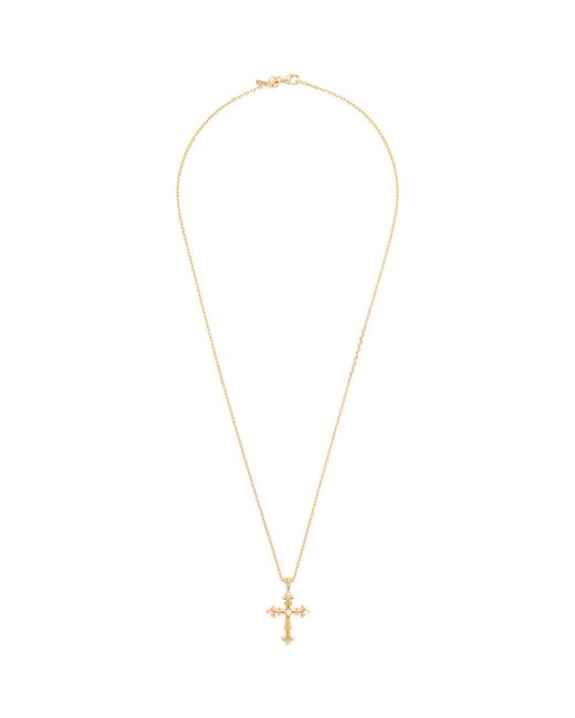 Emanuele Bicocchi Metallic Medium Fleury Cross Necklace for men