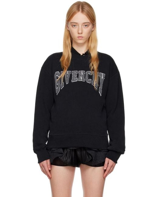 Givenchy Black Embroidered Sweatshirt