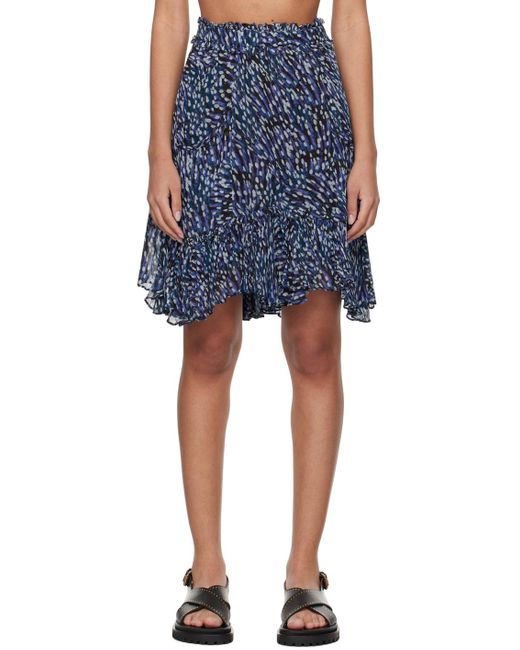 Isabel Marant Blue Viera Midi Skirt