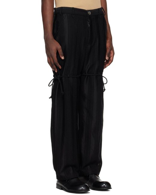 Song For The Mute Black Chain Dress Trousers for men