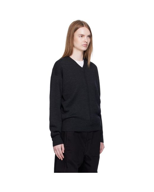Lemaire Black V Neck Sweater