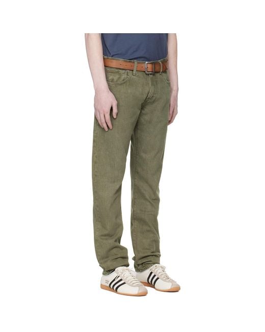 RRL Green Slim Fit Jeans for men
