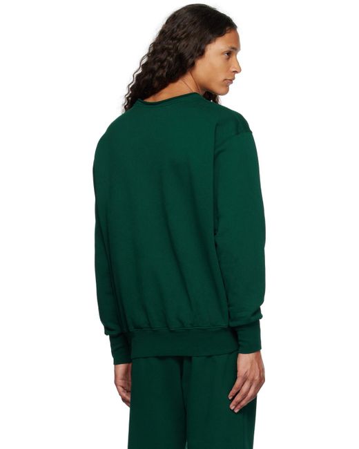 Les Tien Green Roll Neck Sweatshirt for men