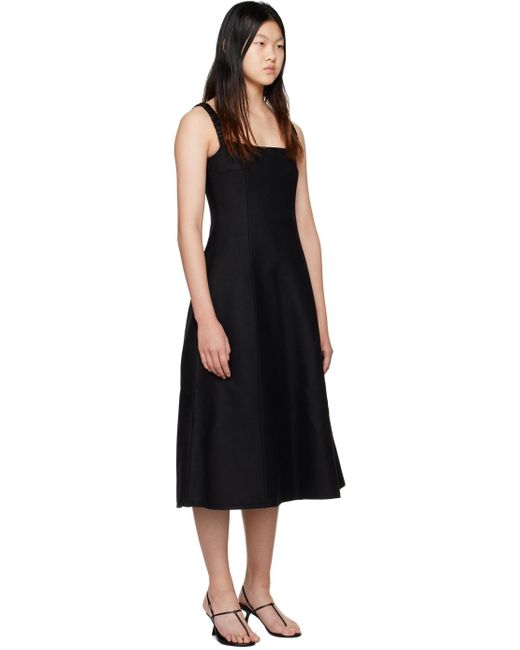 Khaite Black Uma Midi Dress