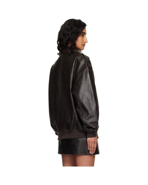 Frankie Shop Black Viper Leather Jacket
