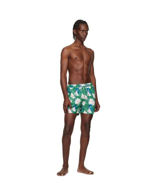 Boss Green Logo-Detail Floral Print Swim Shorts for men