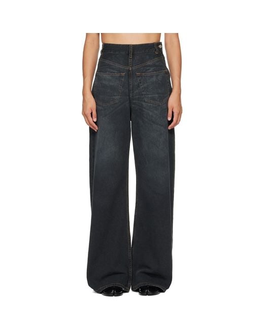 MM6 by Maison Margiela Black Backwards Jeans