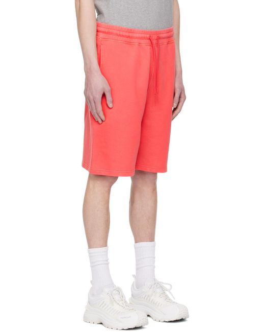 Moncler Red Pink Drawstring Shorts for men