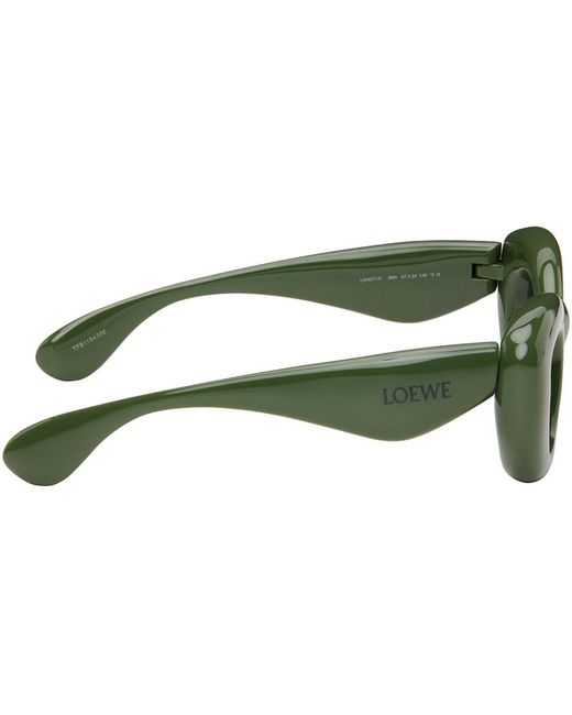 Loewe Green Inflated Butterfly Sunglasses