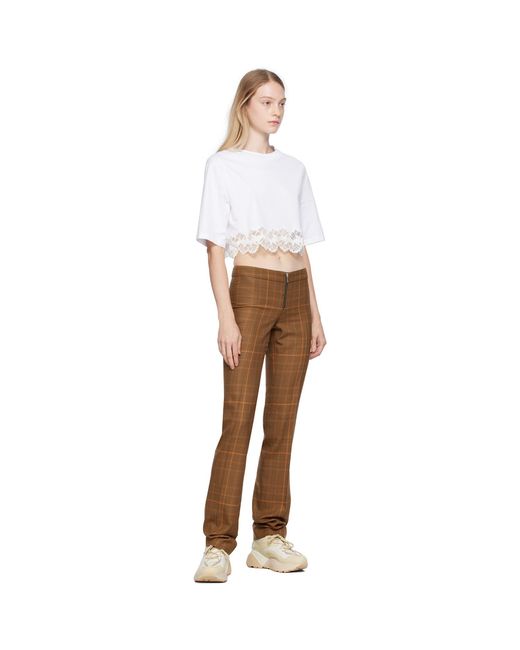 Stella McCartney Multicolor Brown Exposed Zip-fly Trousers