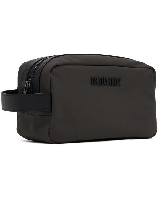 DSquared² Gray & Black Urban Beauty Pouch for men