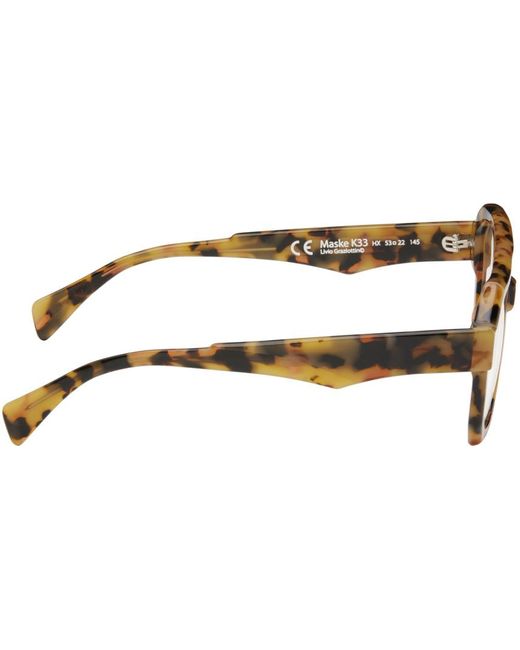 Kuboraum Black Tortoiseshell K33 Glasses for men