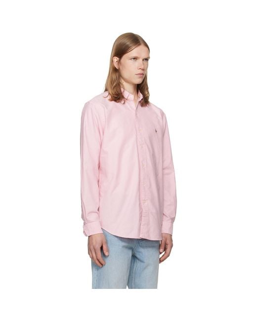 Polo Ralph Lauren Pink 'The Iconic Oxford' Shirt for men