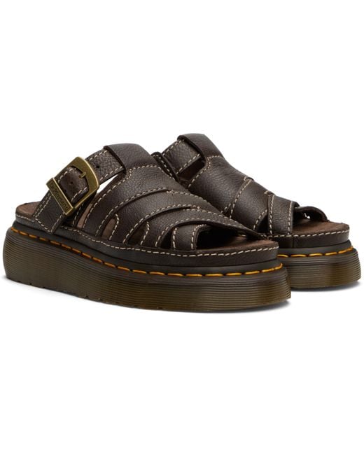 Dr. Martens Black Maxxy Slide Sandals