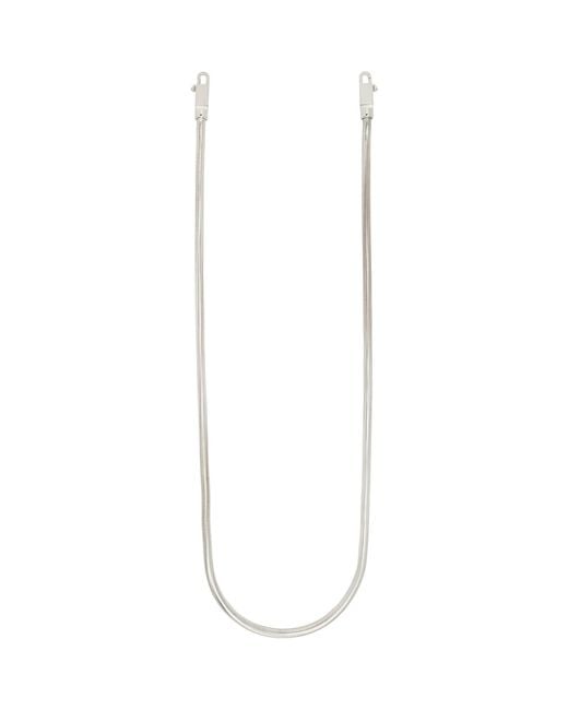 Rick Owens White Tower Crossbody Snake Bag Chain for men