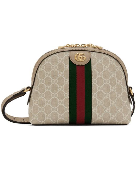 Gucci Multicolor Beige & Off-white gg Ophidia Shoulder Bag