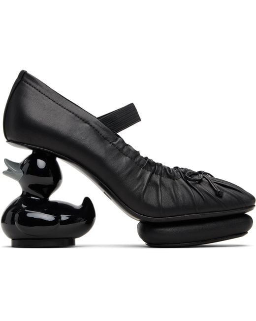 Maison Mihara Yasuhiro Black Duck Heel Ballet Heels