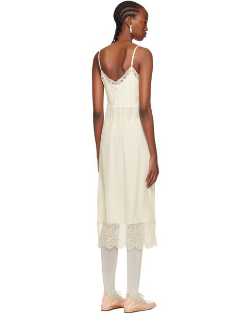 Simone Rocha Black Off-white Slip Midi Dress