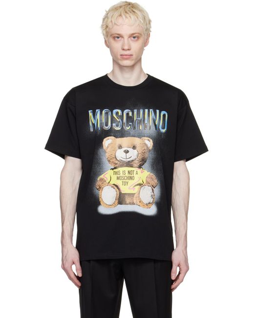 Moschino Black Teddy Bear T-shirt for men