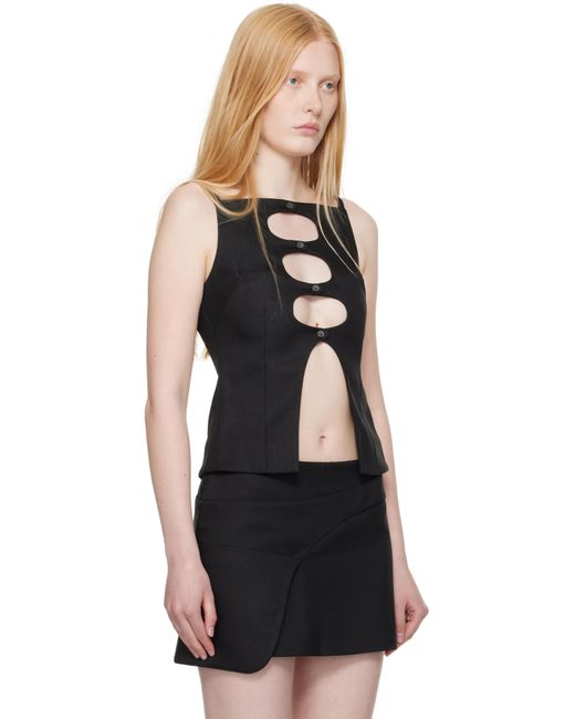 Sandy Liang Black Saguaro Top
