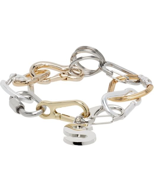 Sacai Black Carabiner Chain Bracelet