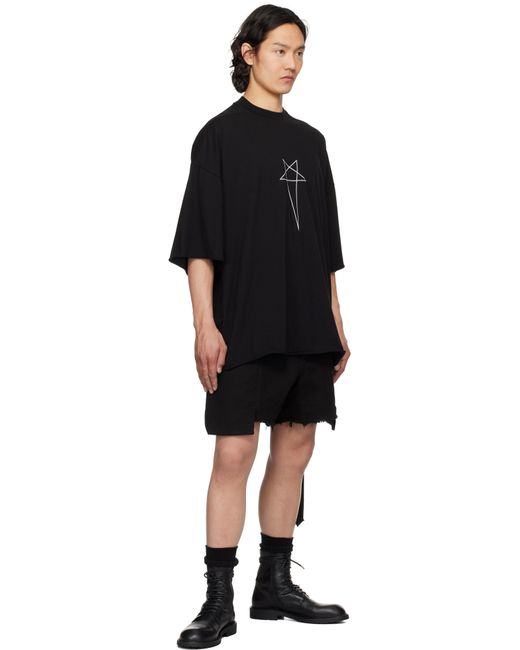 Rick Owens Black Hollywood Stefan Cargo Shorts for men