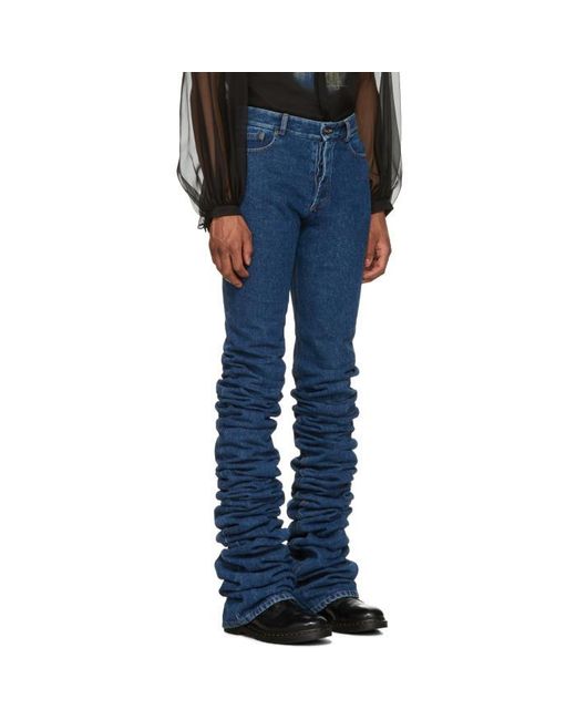 Denim Navy Extra Long Fold Jeans 