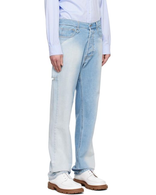 Random Identities Blue Cutout Jeans for men