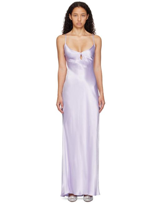 Bec & Bridge Black Viscose Satin Maxi Slip Dress