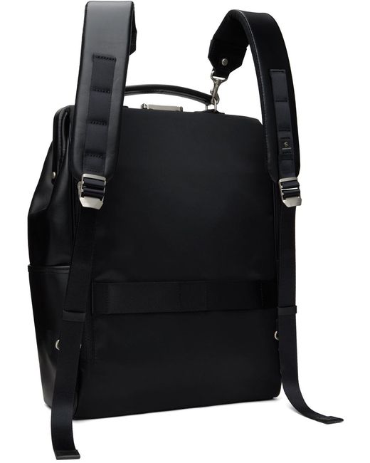 Master Piece Black Tact Leather Backpack for men