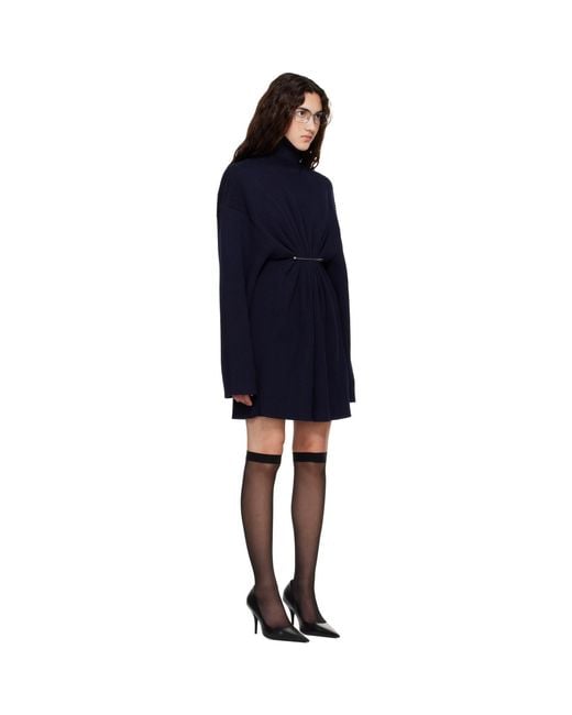 Balenciaga Blue Pinched Minidress