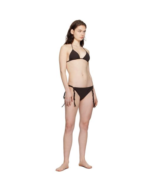 Jil Sander Black Triangle Bikini Top