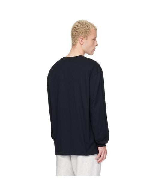 Skims Blue Heavyweight Cotton Relaxed Long Sleeve T-Shirt for men
