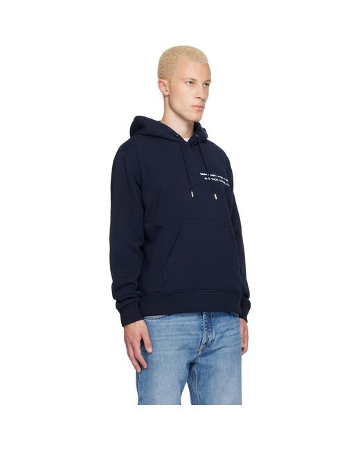 Givenchy Blue Couture Seam Archive Print Hoodie for men