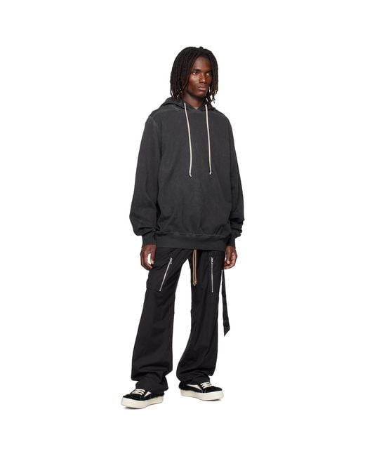Rick Owens Black Tower Oversized Hoodie for men