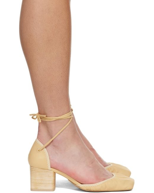 Lemaire イエロー Micro Ballerina 55 ヒール ブラウン | Lyst