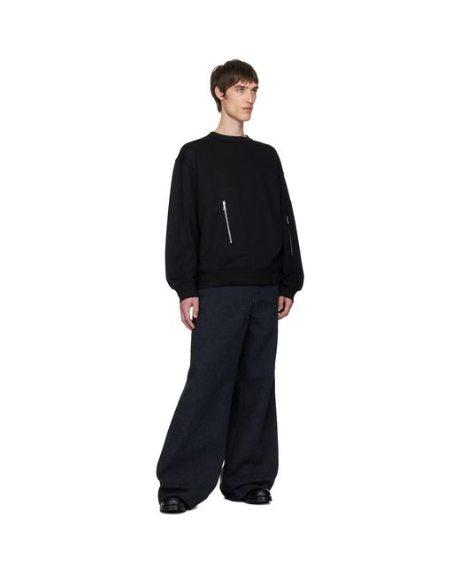 Dries Van Noten Black Strap Sweatshirt for men