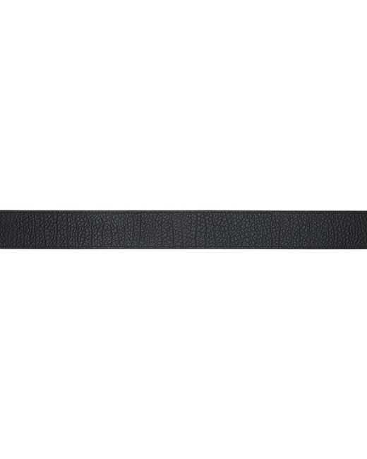Tom Ford Black Grain Leather Oval Belt for men