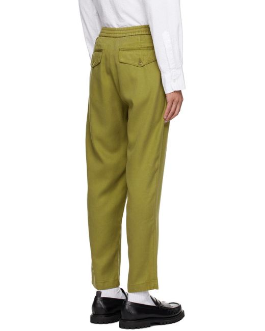 Officine Generale Green Paolo Trousers for men