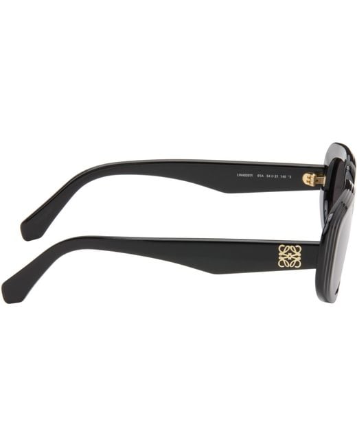Loewe Gray Mini Anagram Steps Rectangular Sunglasses
