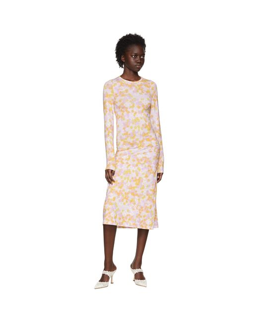 ROKH Black Pink Polyester Mid-length Dress