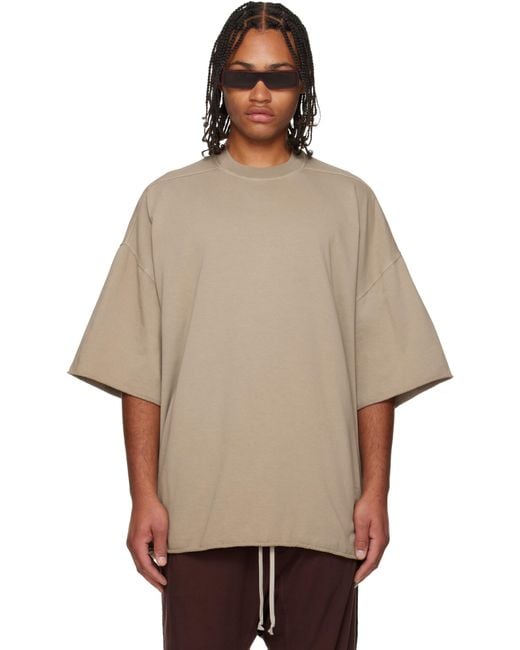 Rick Owens Natural Taupe Concordians Tommy T-Shirt for men