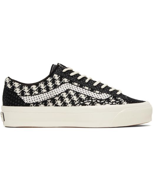 メンズ Vans ブラック＆オフホワイト Premium Old Skool ニット スニーカー Black