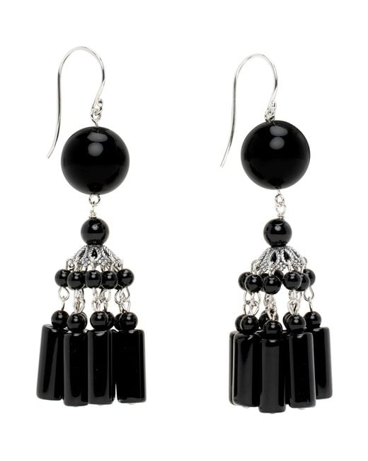 Sophie Buhai Black Flamenco Earrings
