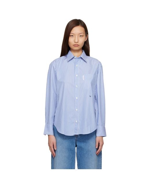 HOMMEGIRLS Blue Oxford Shirt